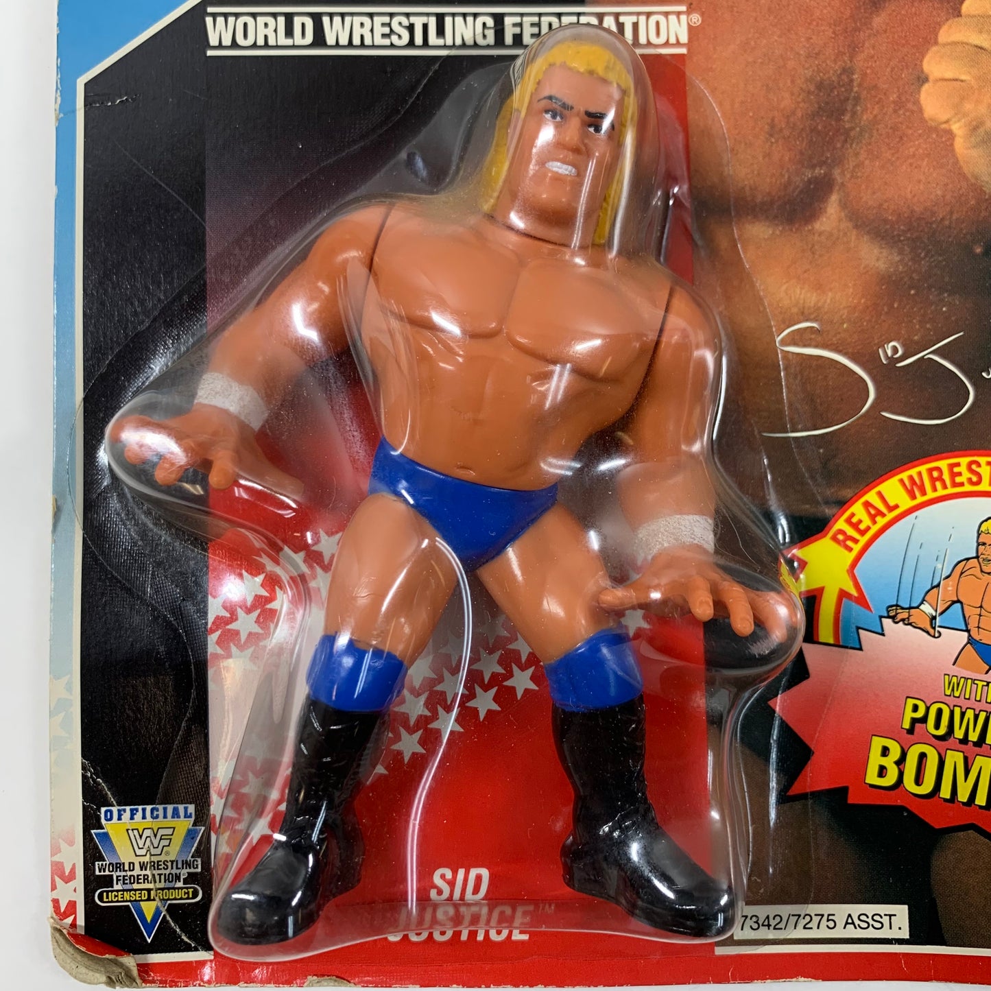 WWF Sid Vicious Justice Hasbro Wrestling Figure WWE Blue Card Series 5 7342/7275