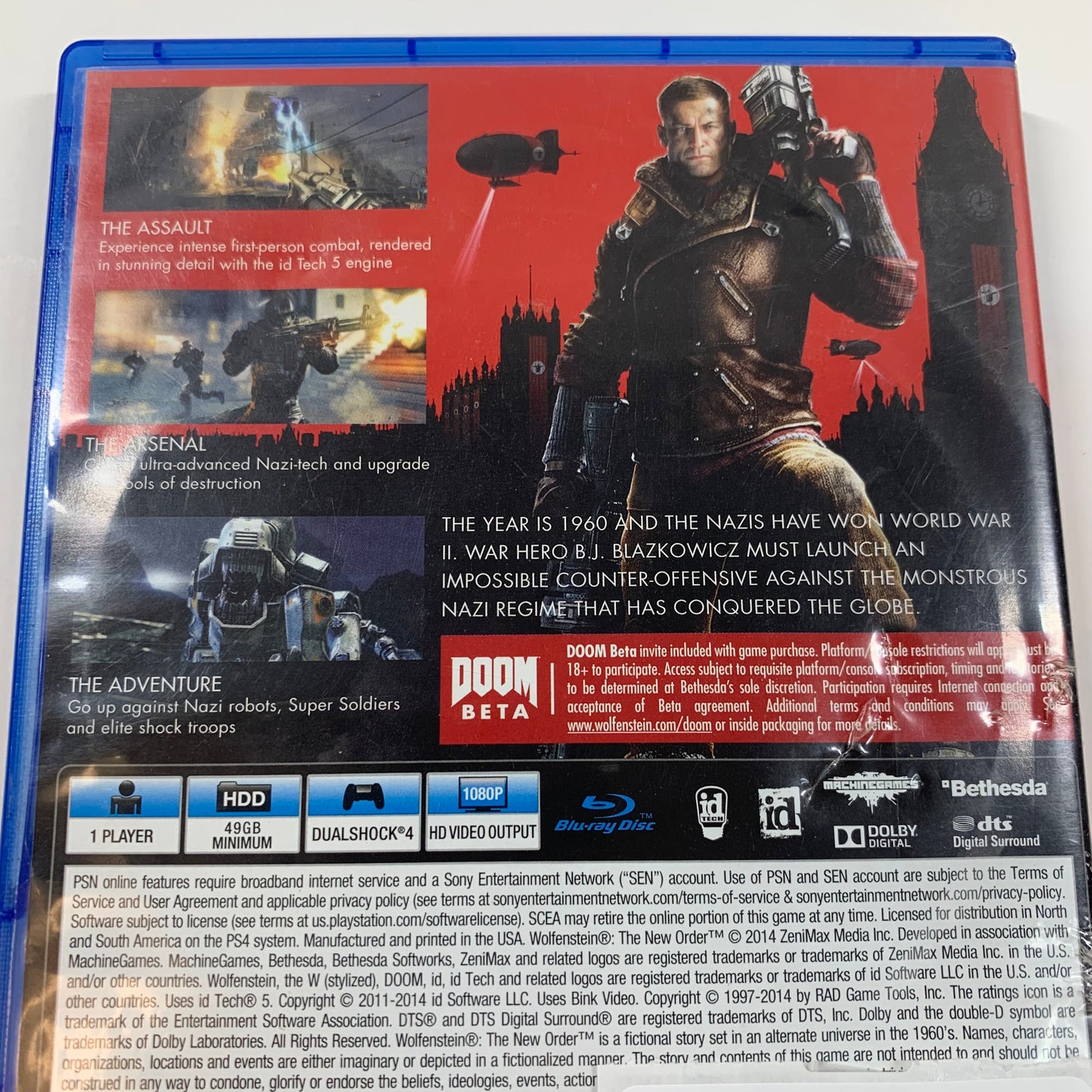 Wolfenstein: The New Order (Sony PlayStation 4 PS4, 2014)