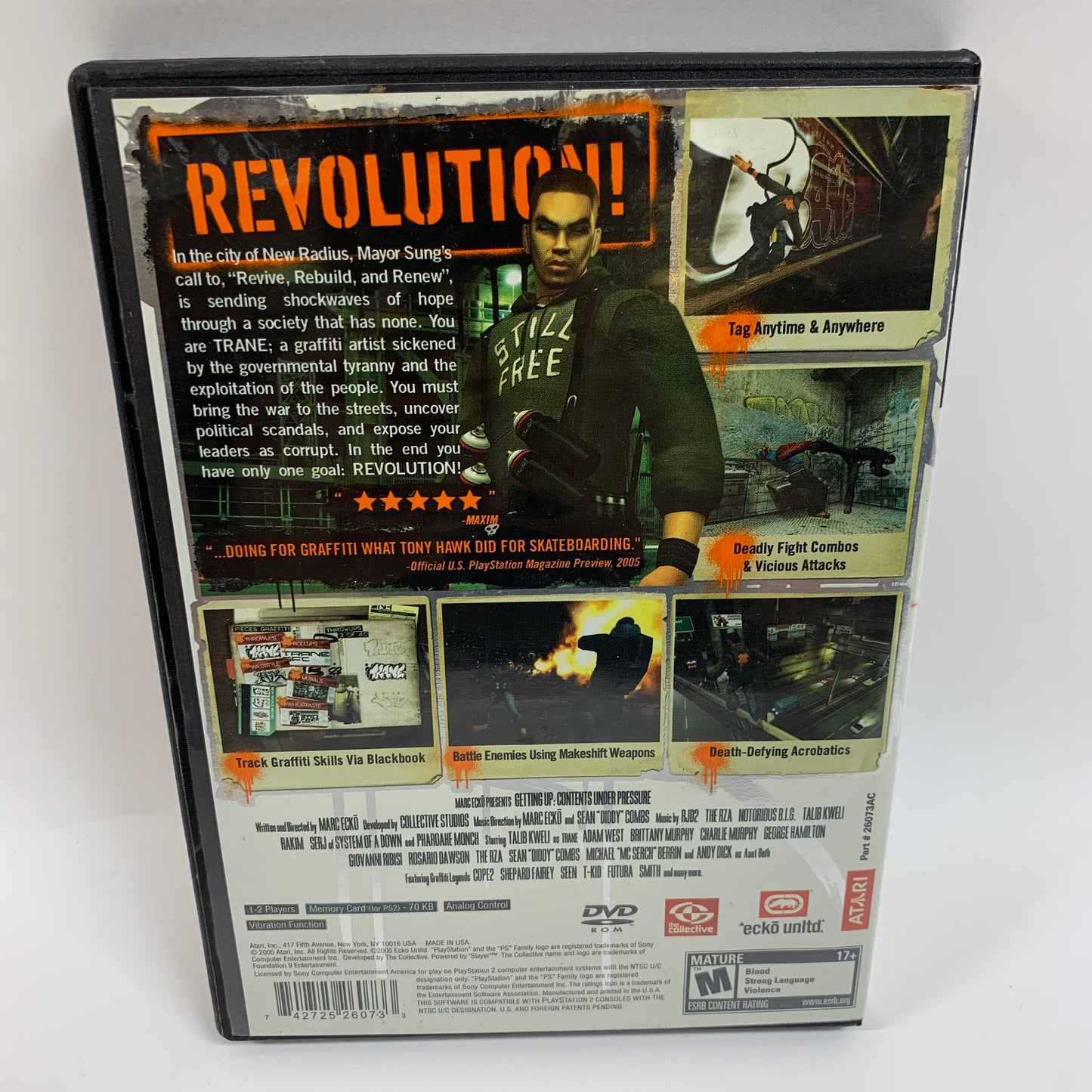 Marc Ecko's Getting Up Contents Under Pressure (Sony PlayStation 2 PS2, 2006)