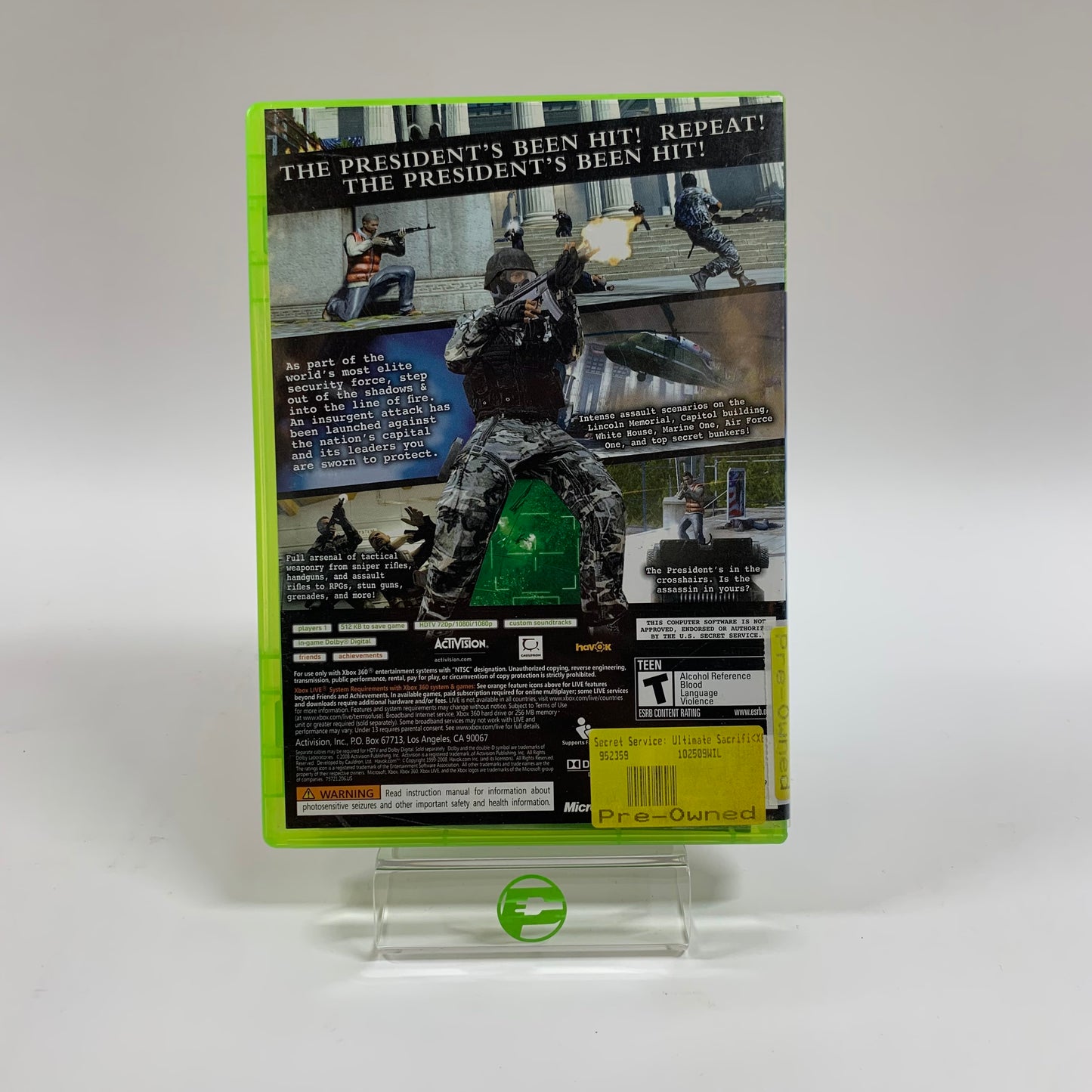 Secret Service Ultimate Sacrifice (Microsoft Xbox 360, 2008)