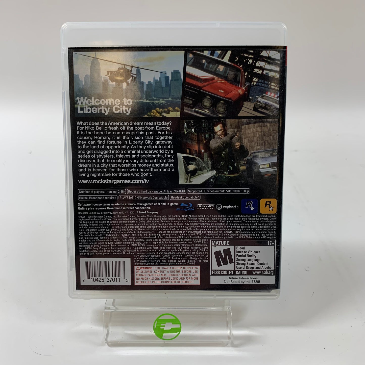 Grand Theft Auto IV (Sony PlayStation 3 PS3, 2008)