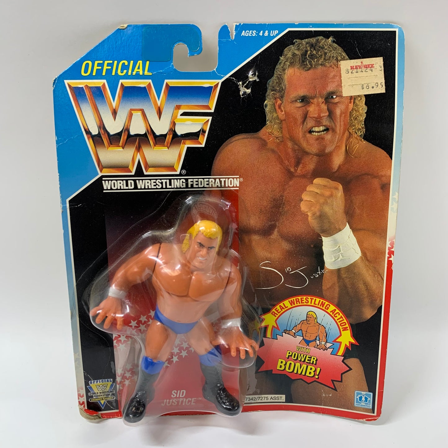 WWF Sid Vicious Justice Hasbro Wrestling Figure WWE Blue Card Series 5 7342/7275