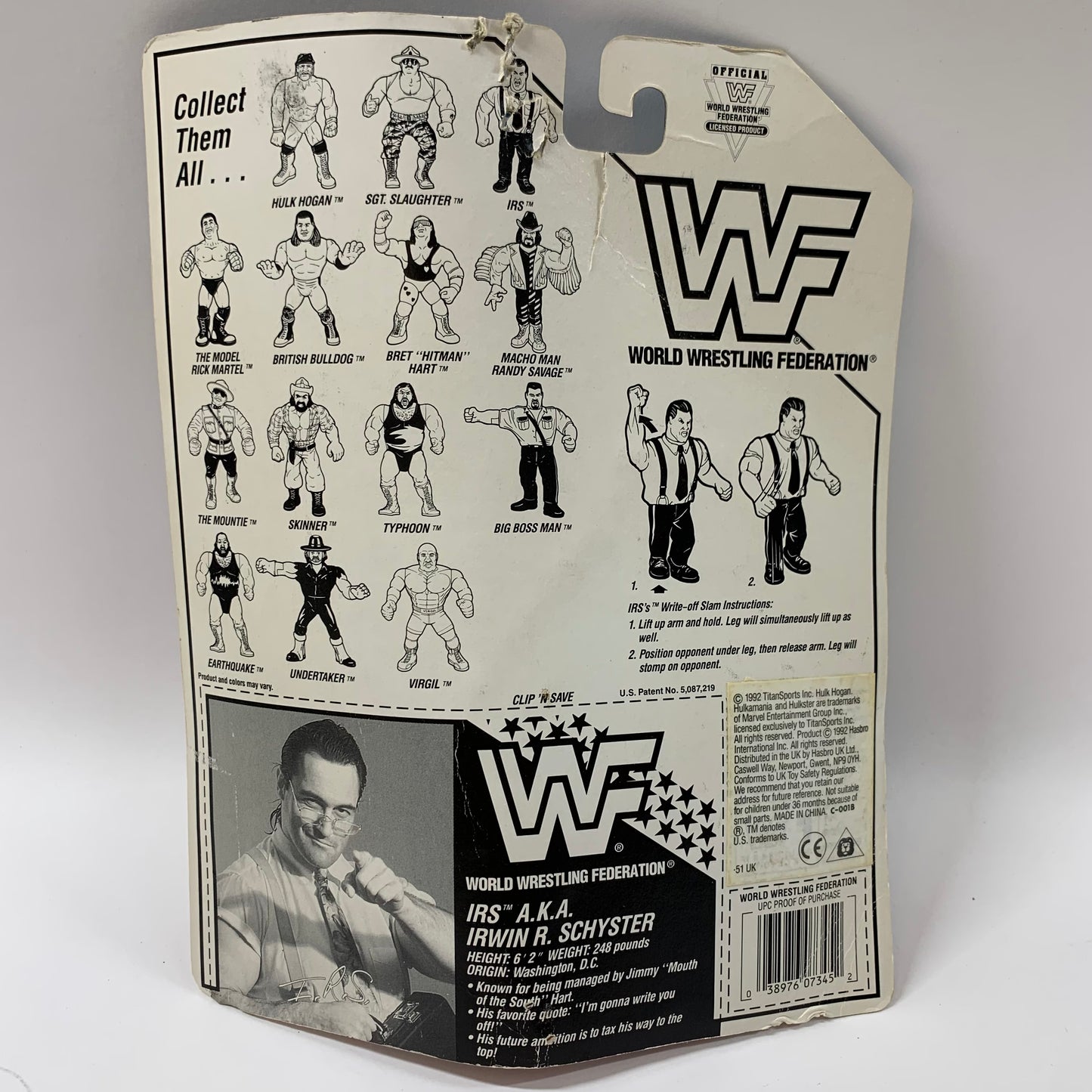 WWF Hasbro IRS Wrestling Figure Series 5 Action Figure 7345/7276