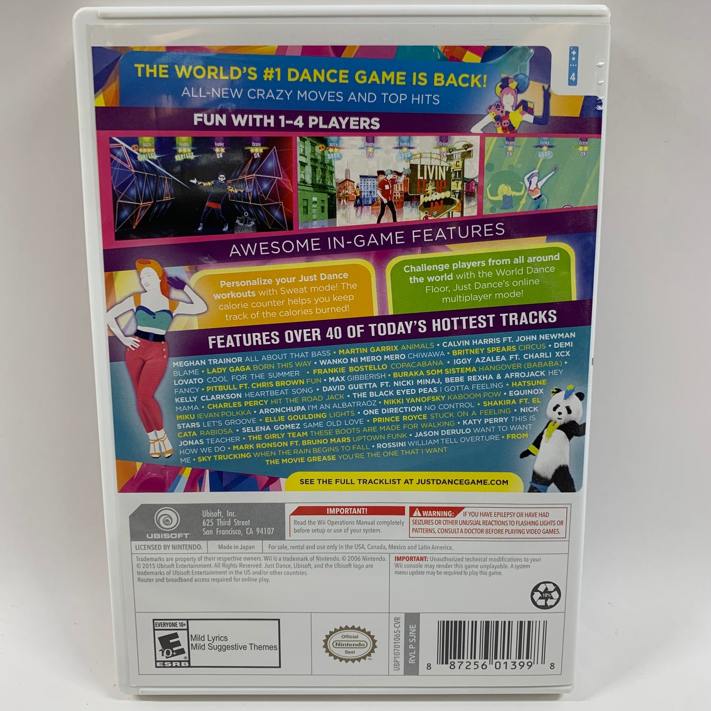 Just Dance 2016 (Nintendo Wii, 2015)