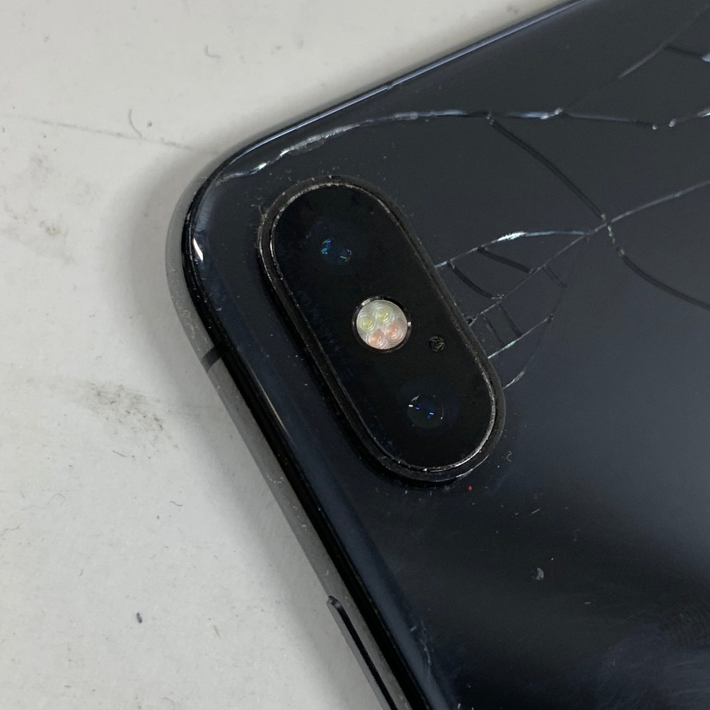 Unlocked Apple iPhone X 64GB Cracked Front and Back