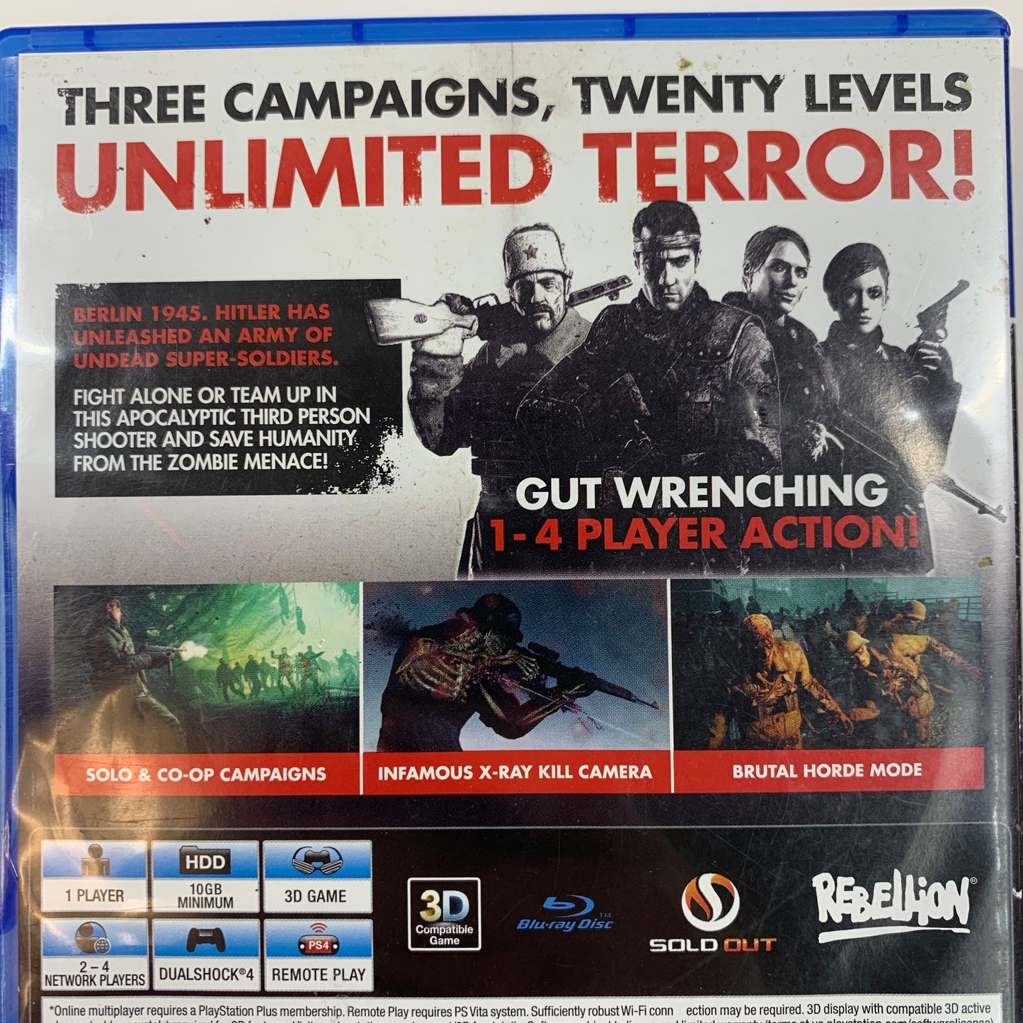 Zombie Army Trilogy (Sony PlayStation 4 PS4, 2015)