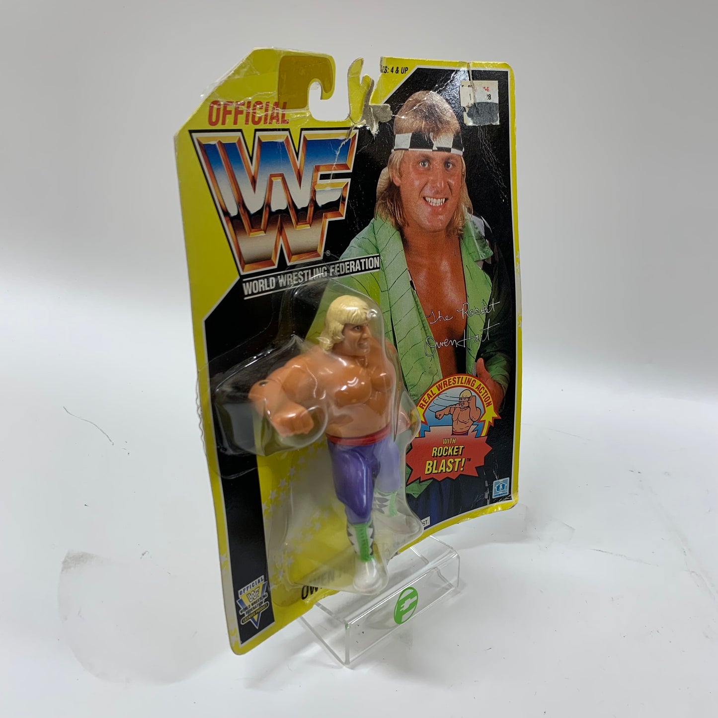 WWF Owen Hart Hasbro Wrestling Figure Yellow Card Series 7 7377/7278