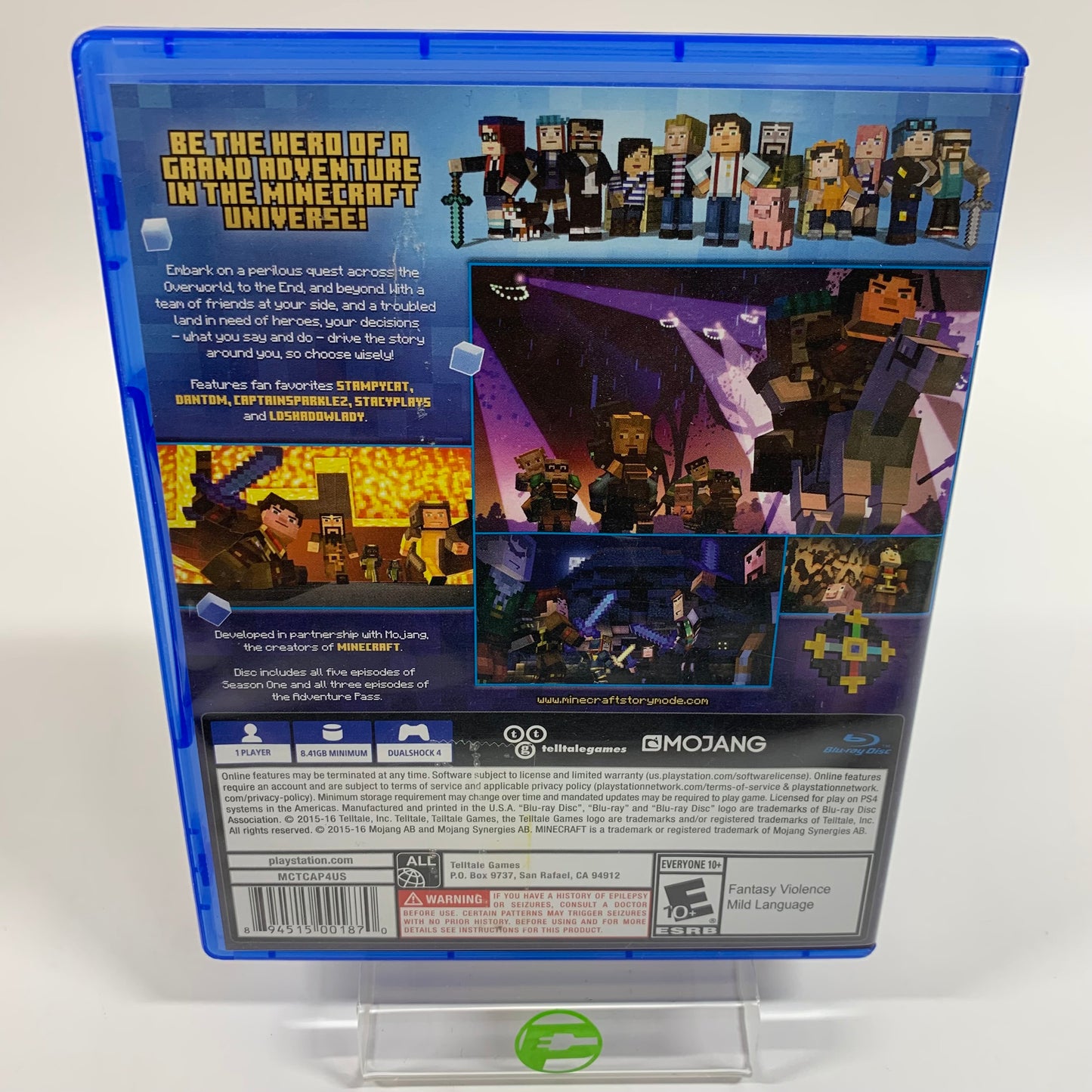 Minecraft: Story Mode Complete Adventure (Sony PlayStation 4 PS4, 2016)