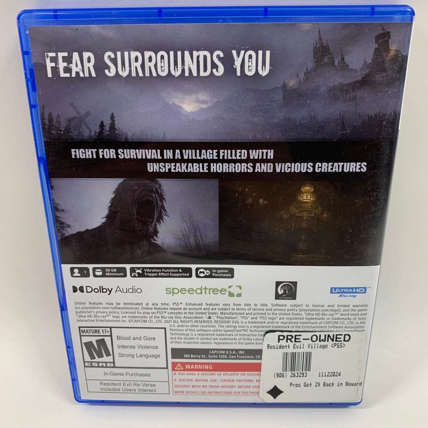 Resident Evil Village (Sony PlayStation 5 PS5, 2021)