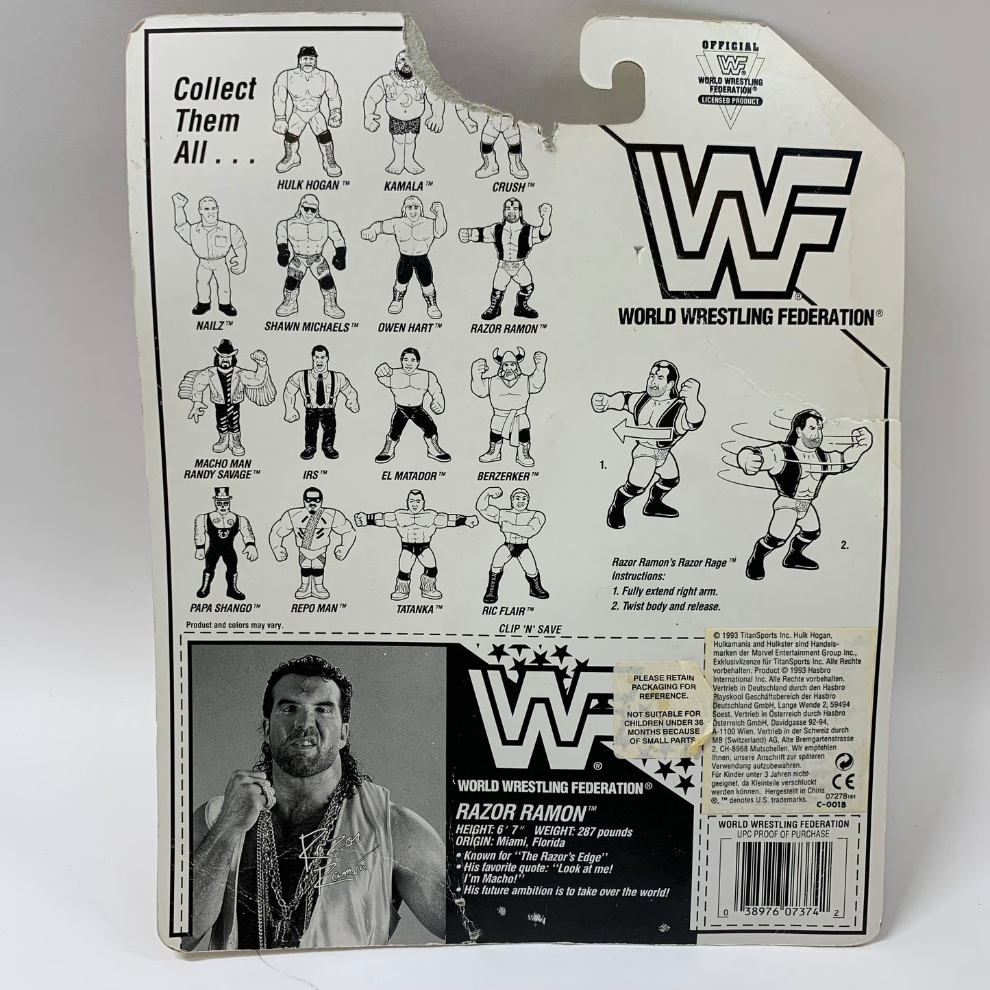 Razor Ramon WWF Scott Hall WWE Hasbro Wrestling Series 7 ActionFigure 7374/7278