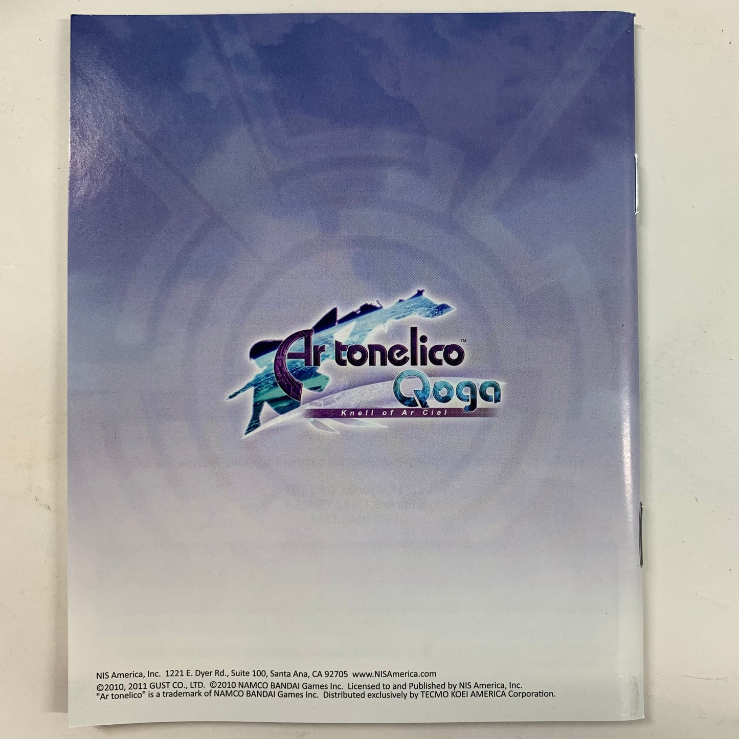 Ar Tonelico Qoga: Knell of Ar Ciel (Sony PlayStation 3 PS3, 2011)