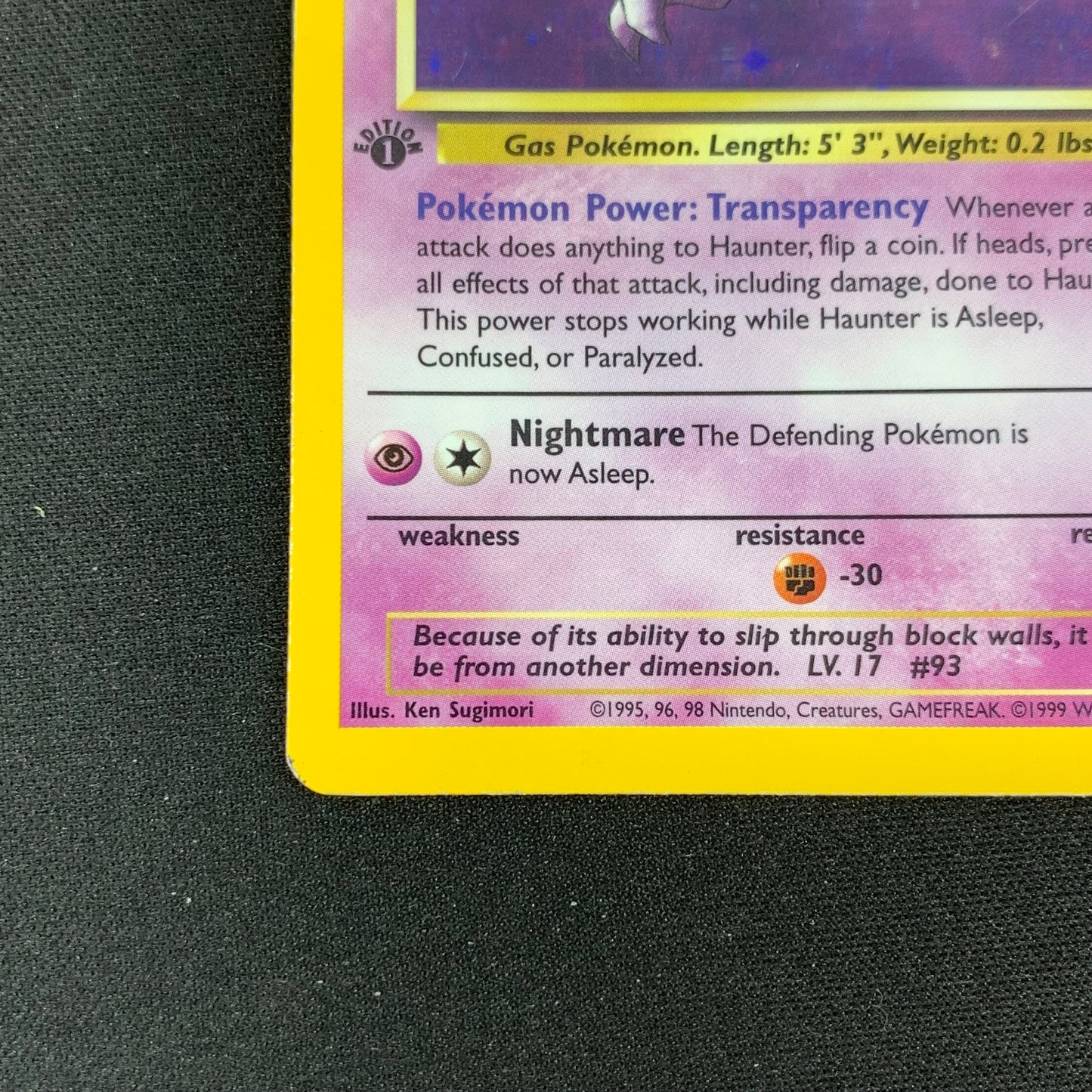 Pokémon TCG Fossil Haunter 6/62 Holofoil English 1st Edition LP