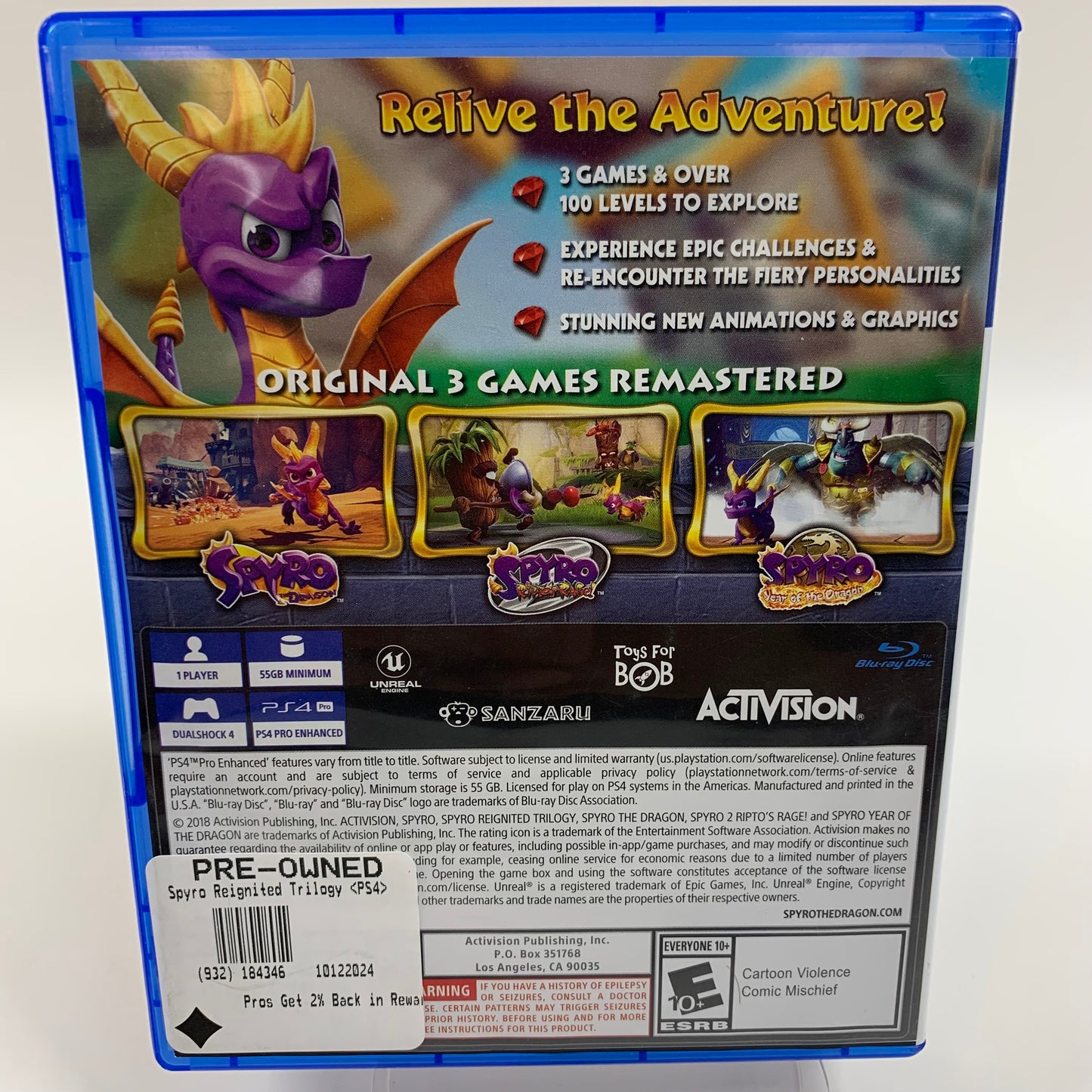 Spyro Reignited Trilogy (Sony PlayStation 4 PS4, 2018)