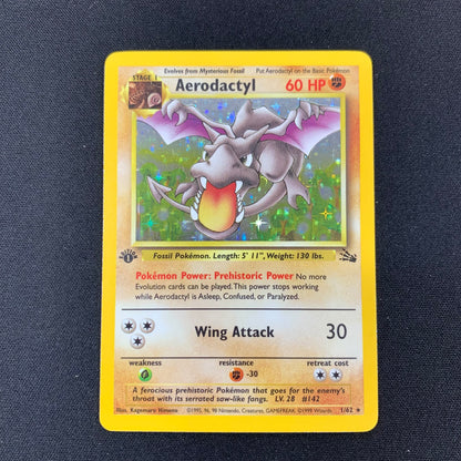 Pokémon TCG Fossil Aerodactyl 1/62 Holofoil English 1st Edition