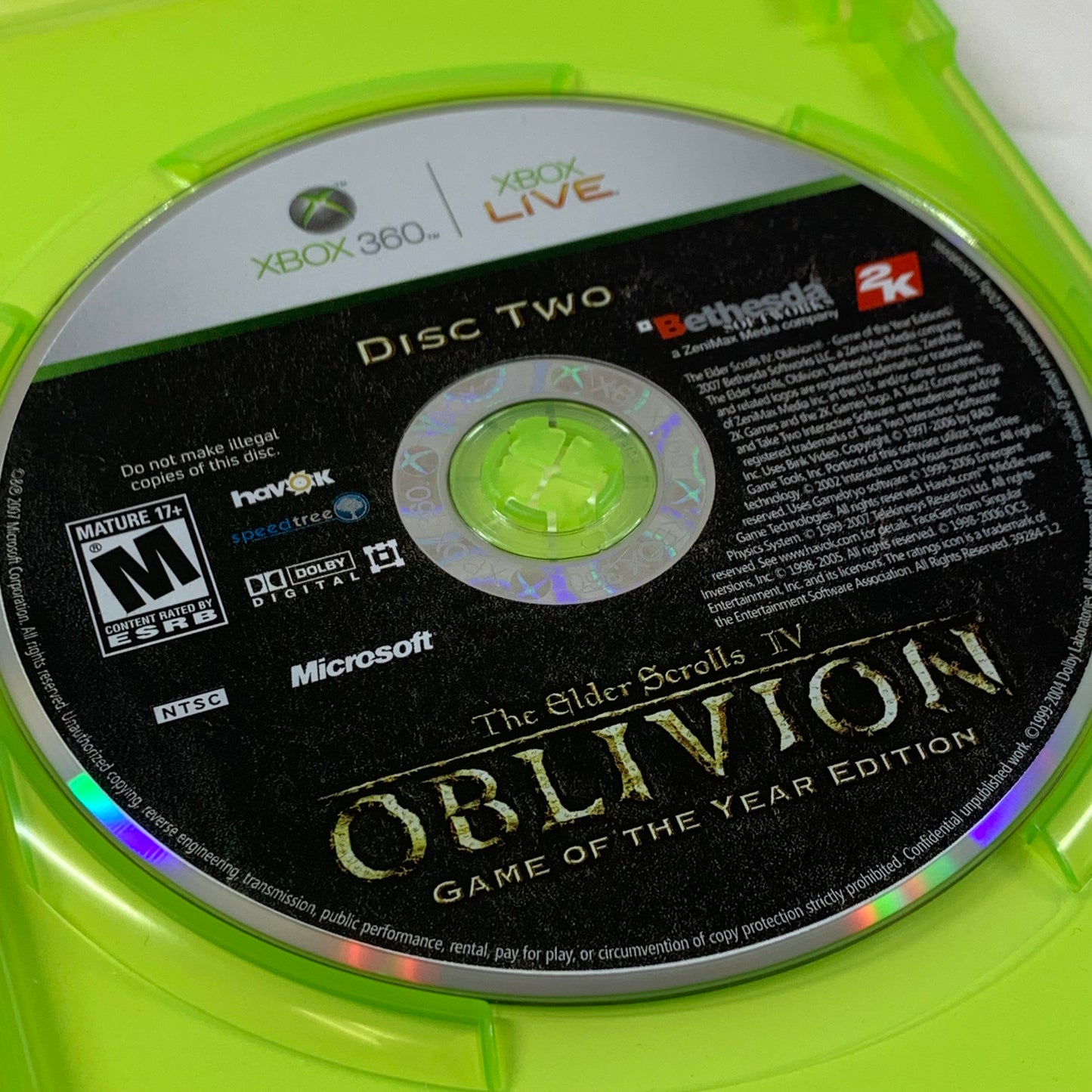 Elder Scrolls IV Oblivion [Game of the Year] (Microsoft Xbox 360, 2007)