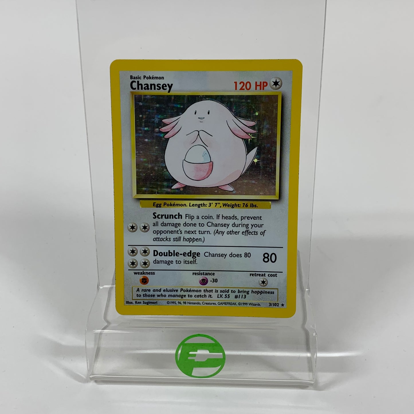Pokémon TCG Base Set Chansey 3/102 Holofoil English