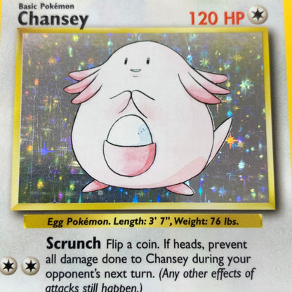 Pokémon TCG Base Set Chansey 3/102 Holofoil English