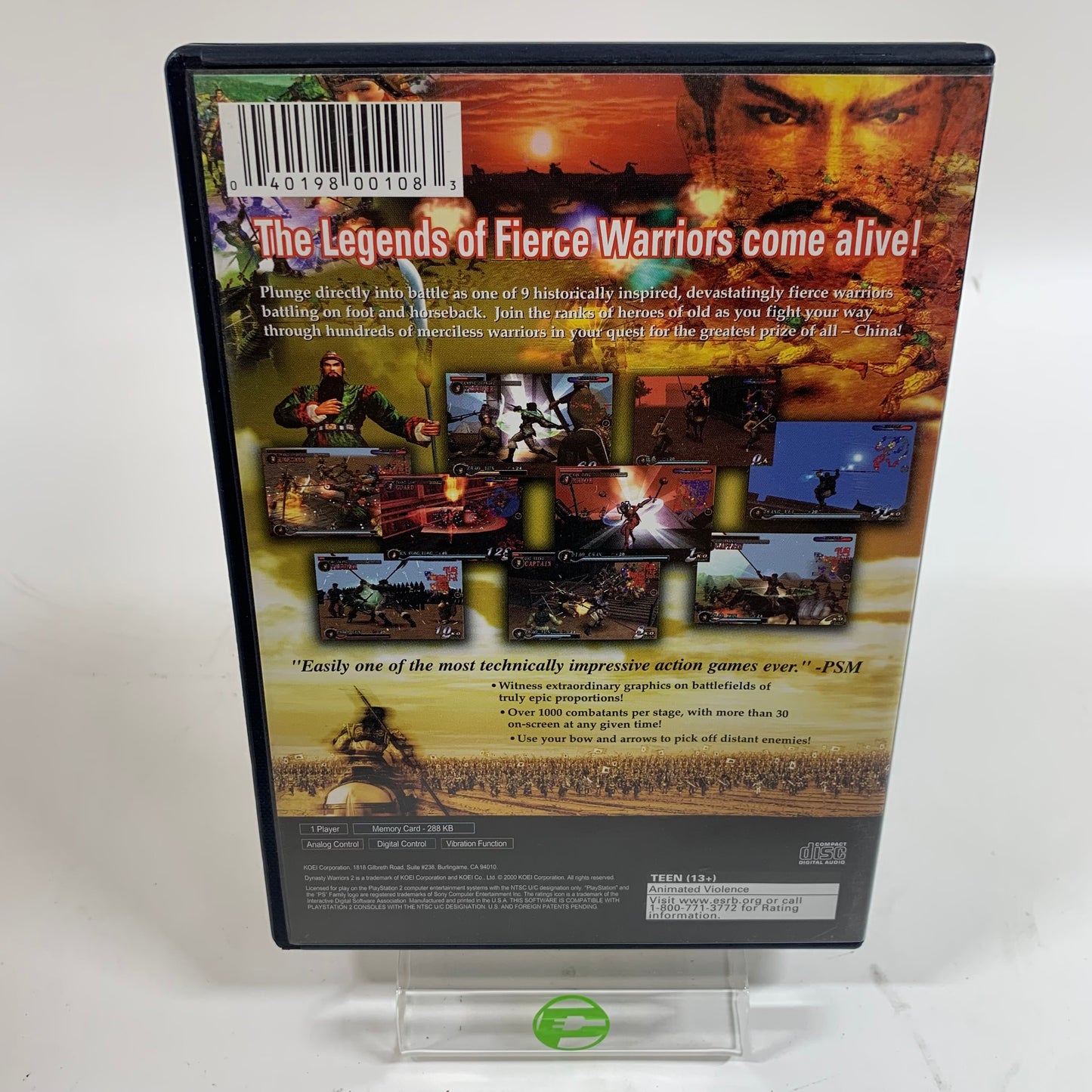 Dynasty Warriors 2 (Sony PlayStation 2 PS2, 2000)