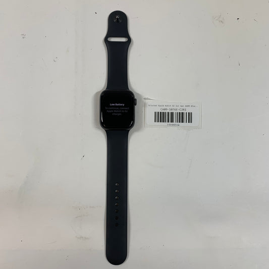 Unlocked Apple Watch SE 1st Gen 44MM Black Aluminum Black Sport Band MYER2LL/A