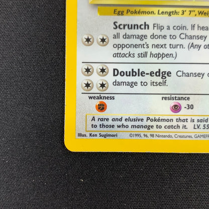 Pokémon TCG Base Set Chansey 3/102 Holofoil English