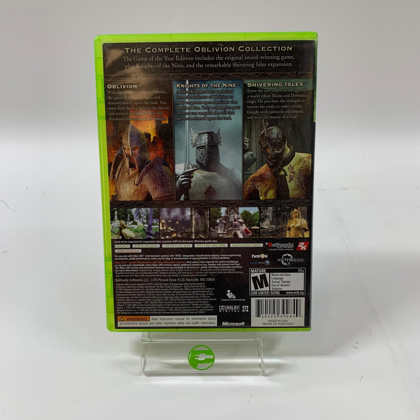 Elder Scrolls IV Oblivion [Game of the Year] (Microsoft Xbox 360, 2007)