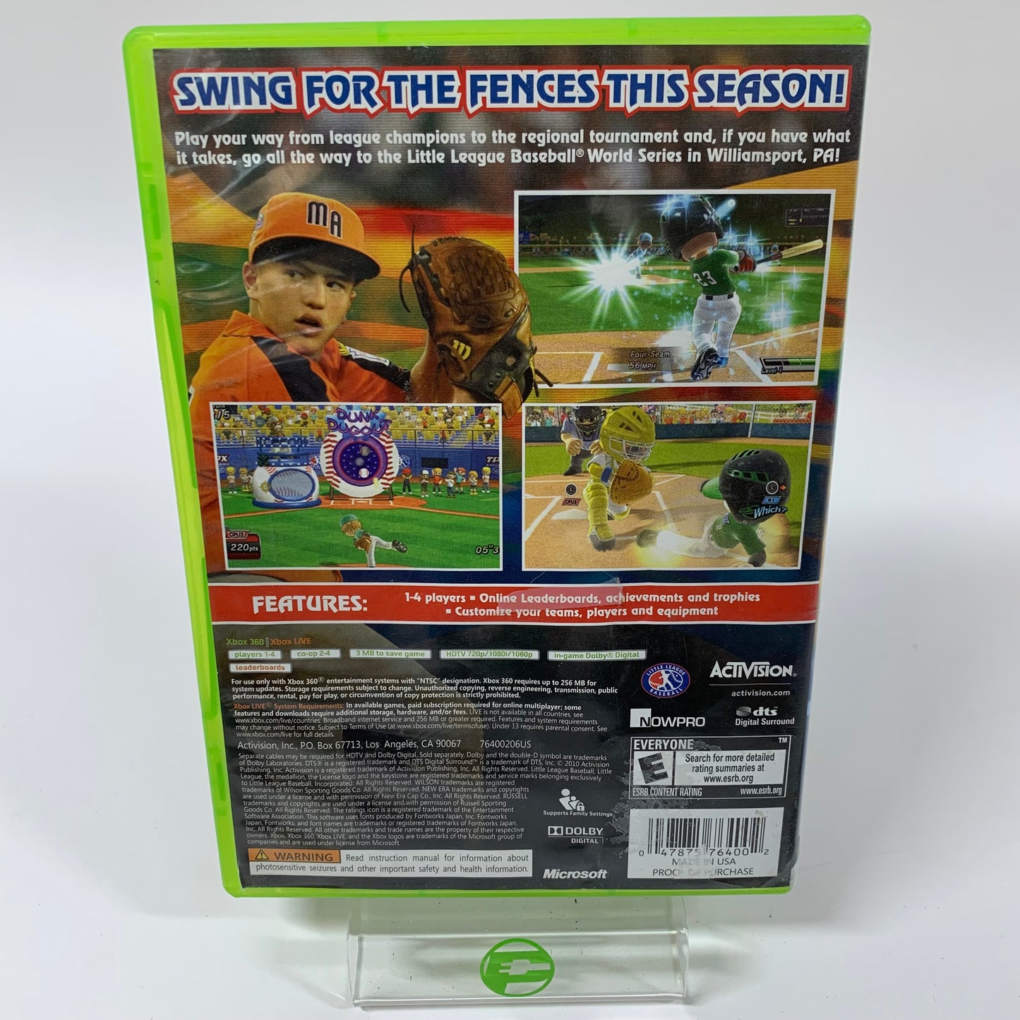 Little League World Series Baseball 2010 (Microsoft Xbox 360, 2010)