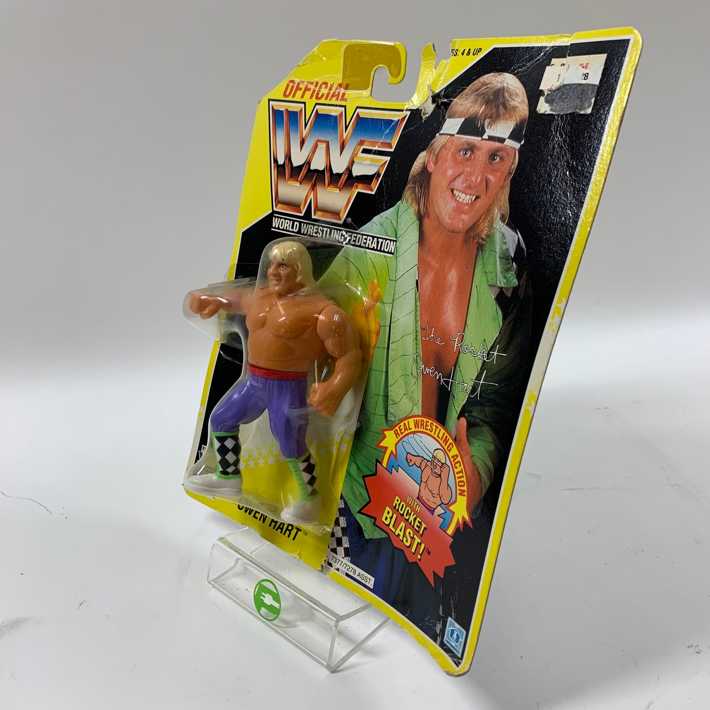 WWF Owen Hart Hasbro Wrestling Figure Yellow Card Series 7 7377/7278