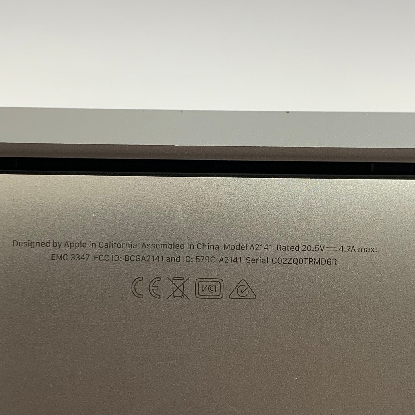 2019 Apple MacBook Pro 16" i7 2.6GHz 32GB RAM 2TB SSD Silver A2141