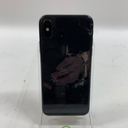 Unlocked Apple iPhone X 64GB Cracked Front and Back