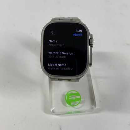 Unlocked Apple Watch Ultra 2 49MM Natural Titanium Aftermarket Band MX4D3LW/A