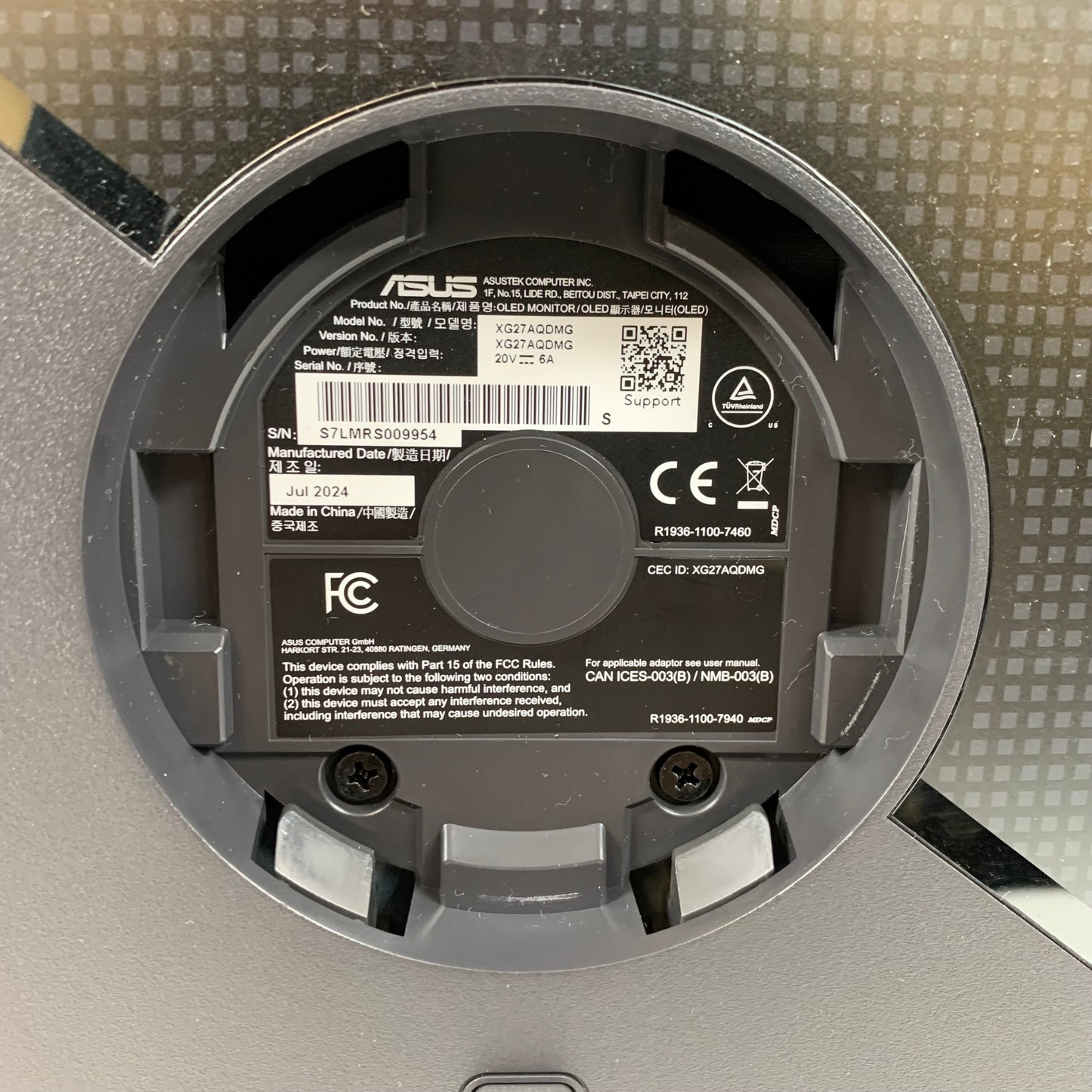 ASUS 26.5 XG27AQDMG WQHD OLED 240Hz Gaming Monitor