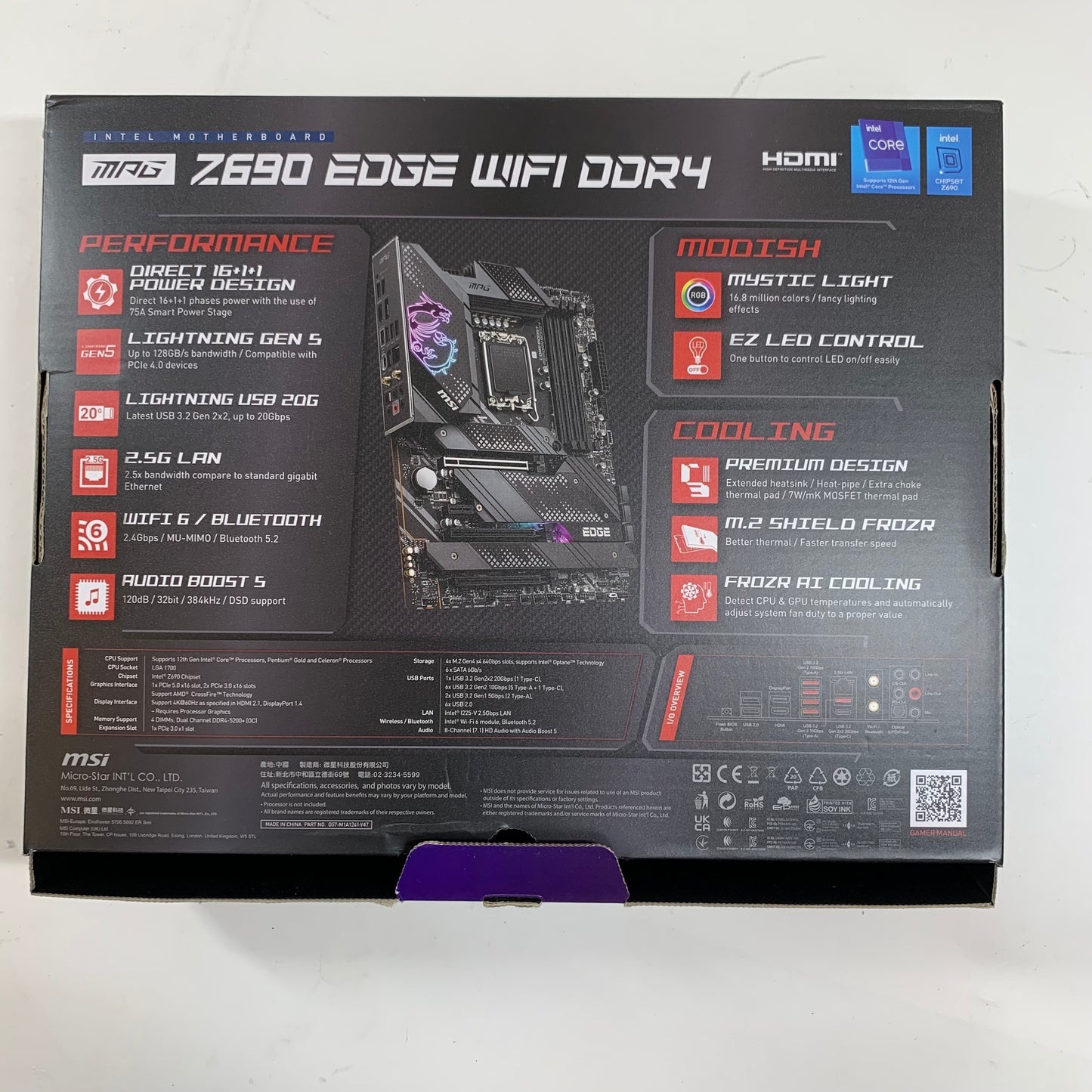 MSi z690 edge wifi ddr4 PCI Express 5.0 Slot ITX