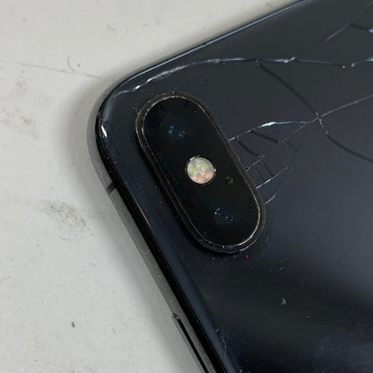 Unlocked Apple iPhone X 64GB Cracked Front and Back