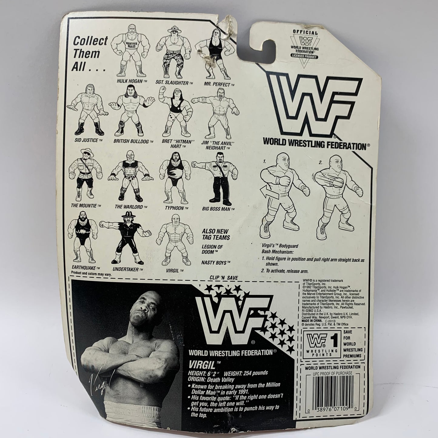 WWF Hasbro Signed Virgil New Sealed 1992  Series 5 Action Figure 7109/7275