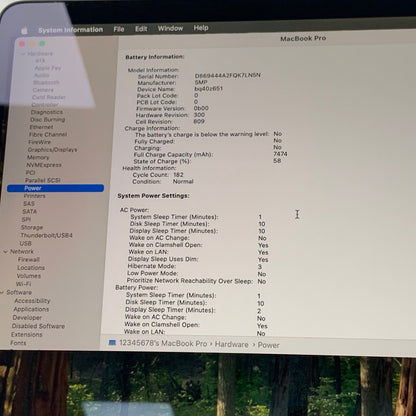 2019 Apple MacBook Pro 16" i7 2.6GHz 32GB RAM 2TB SSD Silver A2141
