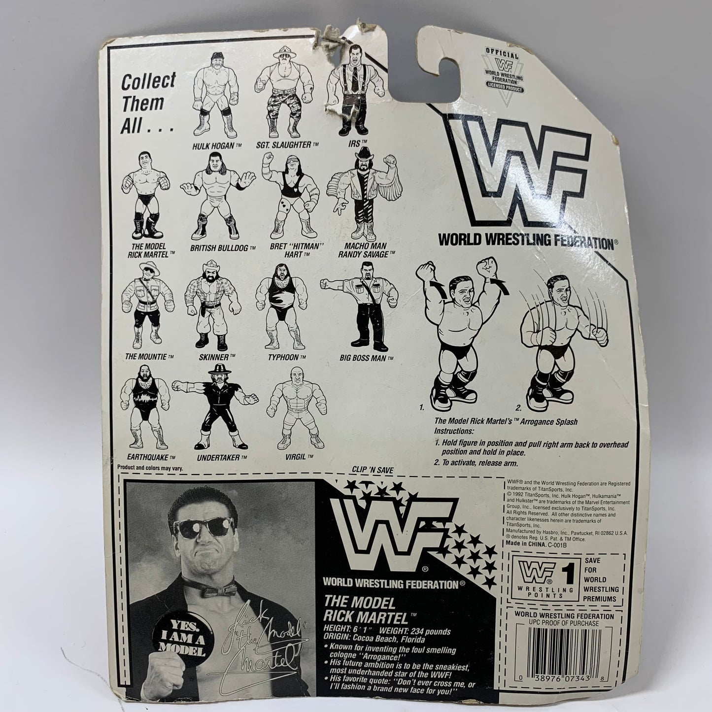 WWF Hasbro The Model Rick Martel Series 5 Action Figure 7343/7276