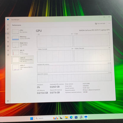 Razer Blade 14 RZ09-0427 14" Ryzen 9 6900HX 16GB RAM 1TB SSD GeForce RTX 3070 Ti