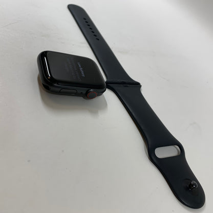 Unlocked Apple Watch SE 1st Gen 44MM Space Gray Aluminum Black Sport Band A2354