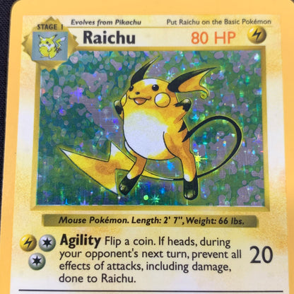 Pokémon TCG Base Set (Shadowless Edition) Raichu 14/102 Holofoil English