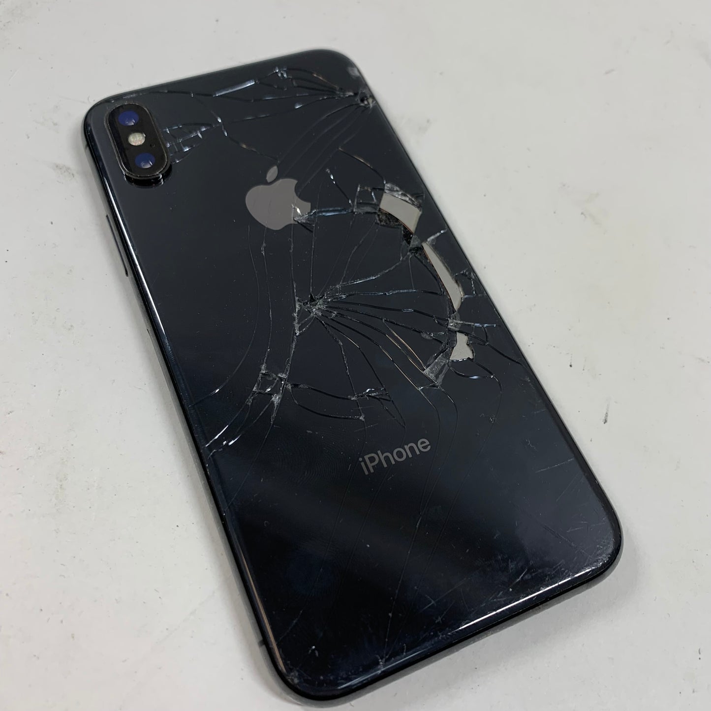 Unlocked Apple iPhone X 64GB Cracked Front and Back