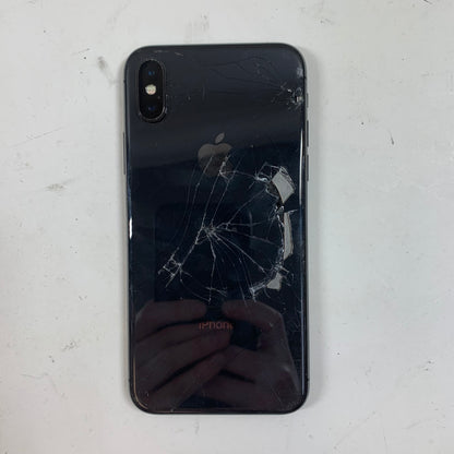 Unlocked Apple iPhone X 64GB Cracked Front and Back