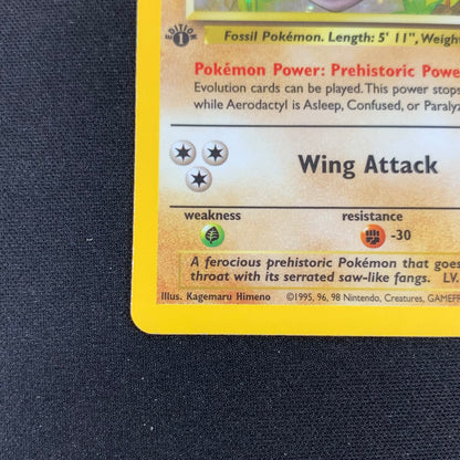 Pokémon TCG Fossil Aerodactyl 1/62 Holofoil English 1st Edition