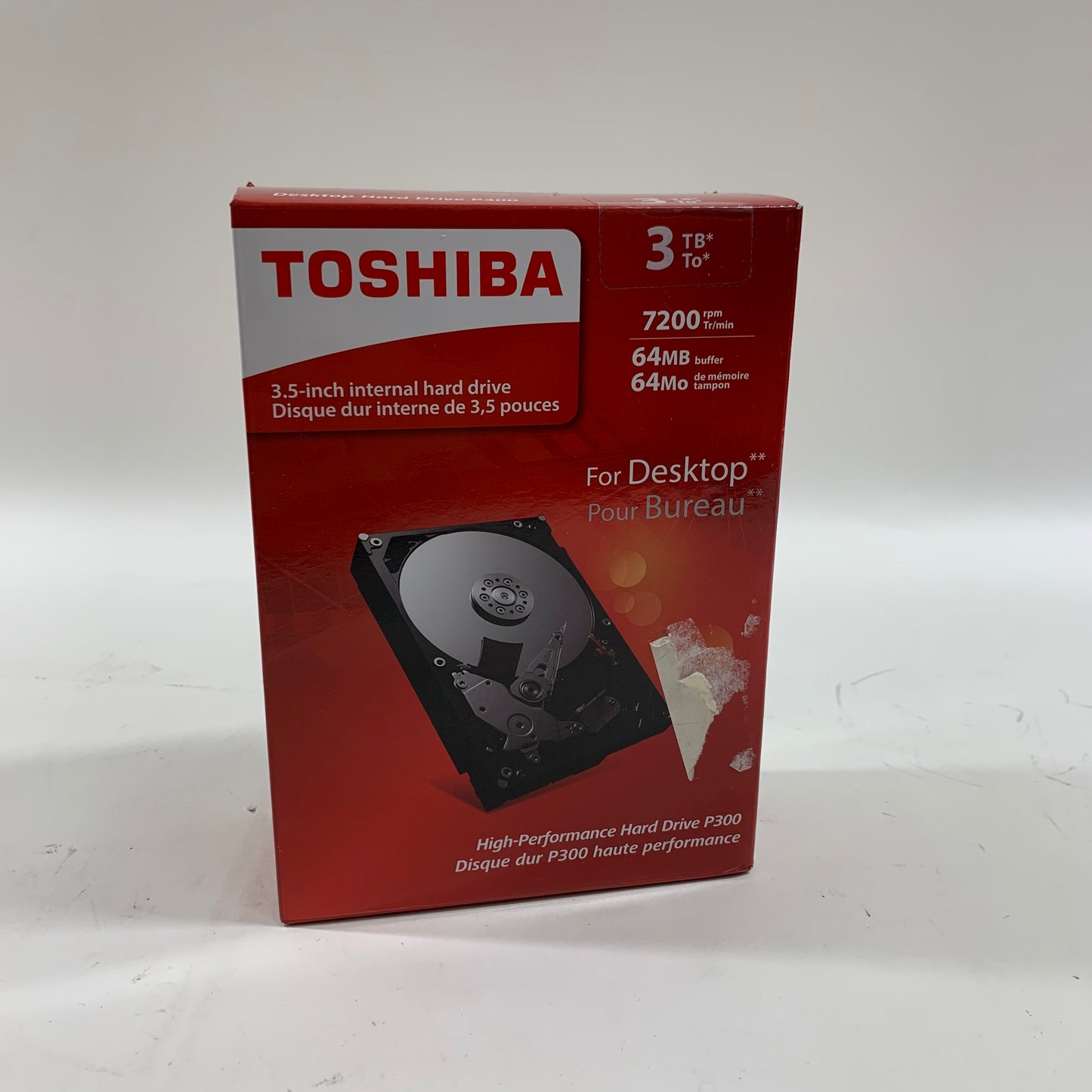 New Toshiba 3.5" p300 2TB SATA III 6Gbps HDD HDWD130