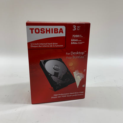 New Toshiba 3.5" p300 2TB SATA III 6Gbps HDD HDWD130