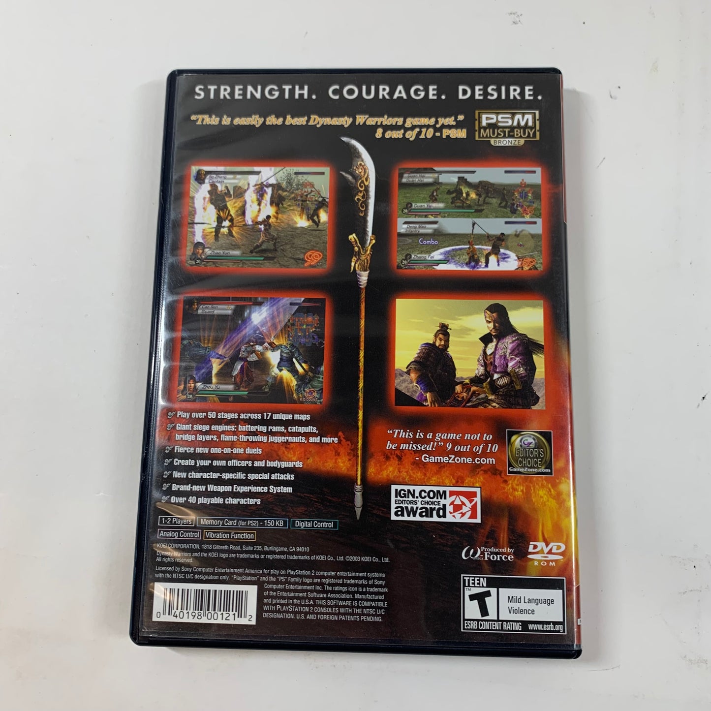 Dynasty Warriors 4 (Sony PlayStation 2 PS2, 2003)