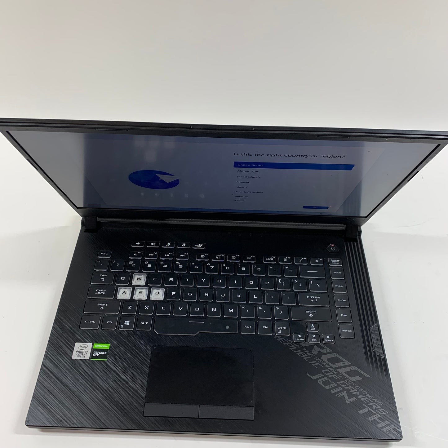 ASUS G512LI G512LI-RS73 15.6" i7 10750H 8GB RAM 500GB SSD GeForce GTX 1650 Ti