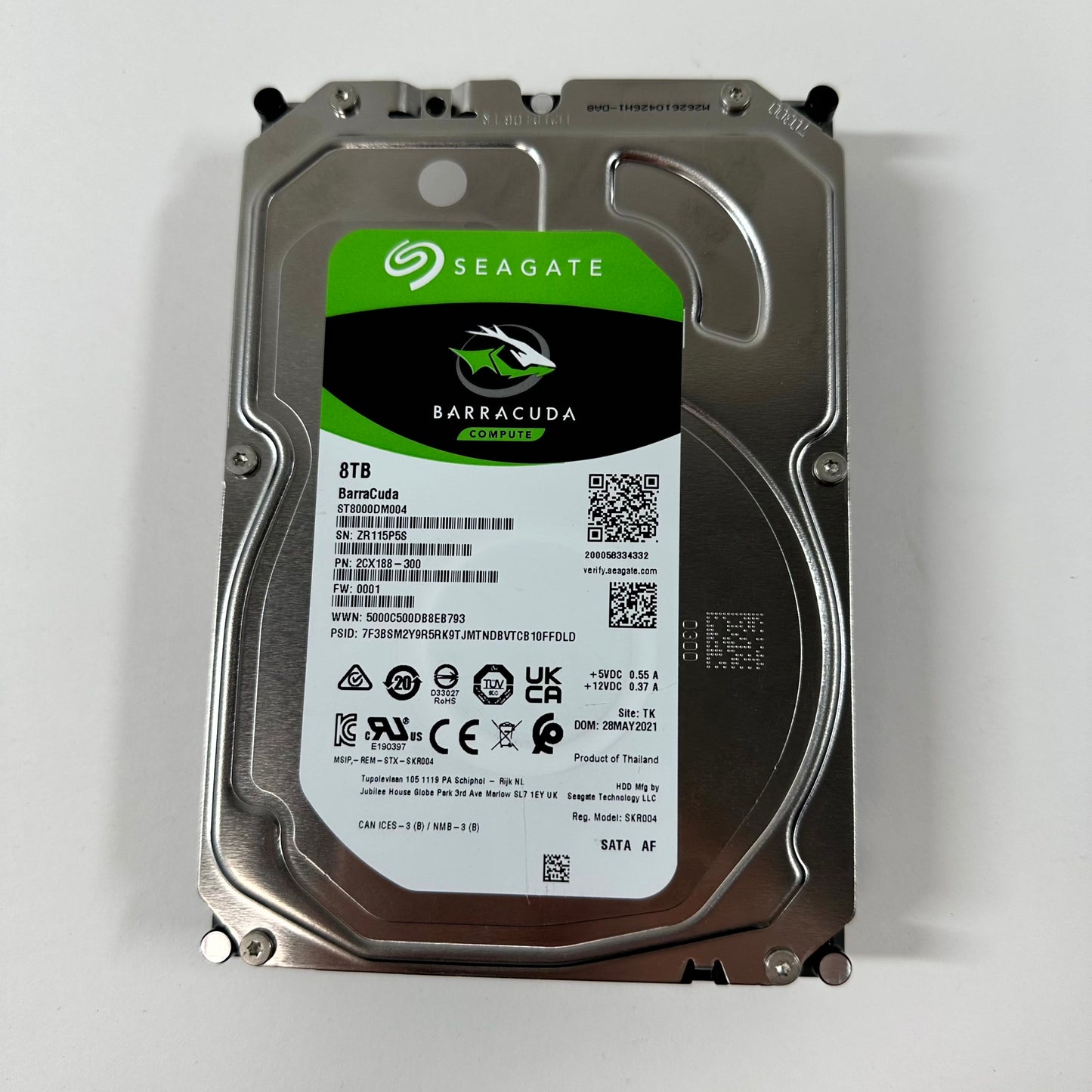 Seagate 3.5" Barracuda 8TB SATA III 6Gbps HDD ST8000DM004