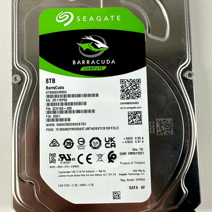 Seagate 3.5" Barracuda 8TB SATA III 6Gbps HDD ST8000DM004